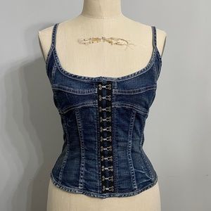 STEFANEL JEANS DENIM BUSTIER